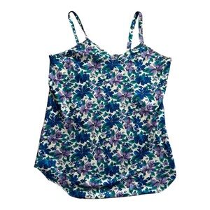 SOPRE LINGERIE Women Blue Purple Floral Polyester Cami Sleepwear Top-PLUS 18/20W